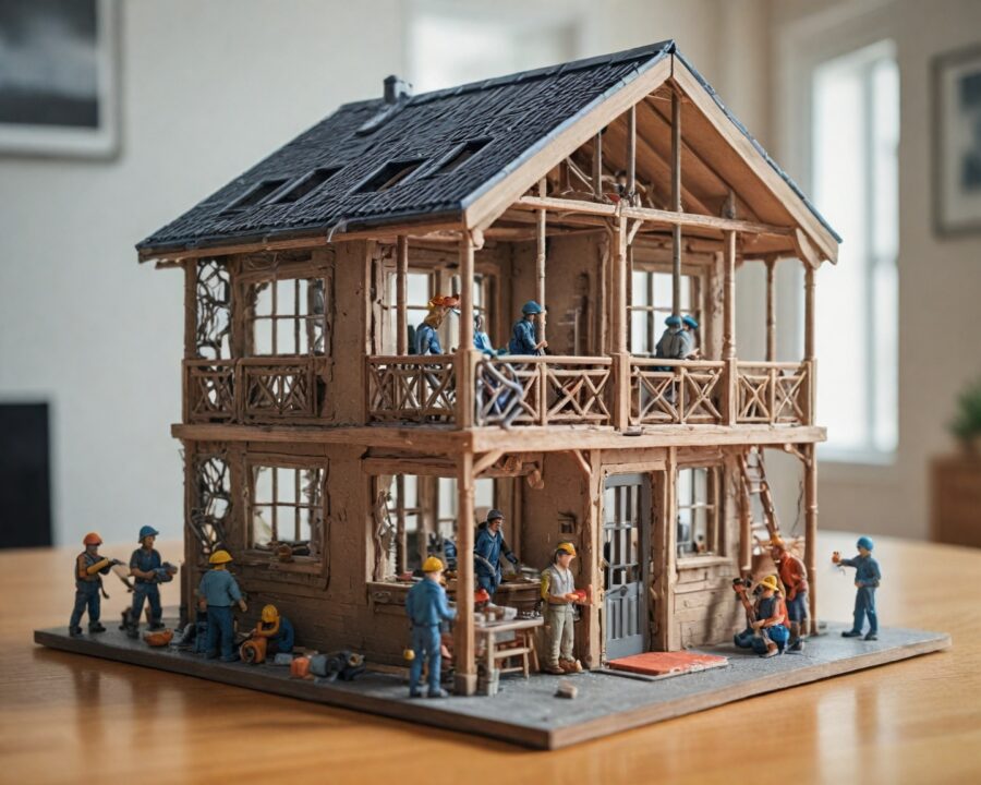 Processos de acabamento e instalação elétrica e hidráulica em casas 3D
