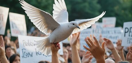 Pássaros como símbolos de paz em movimentos sociais