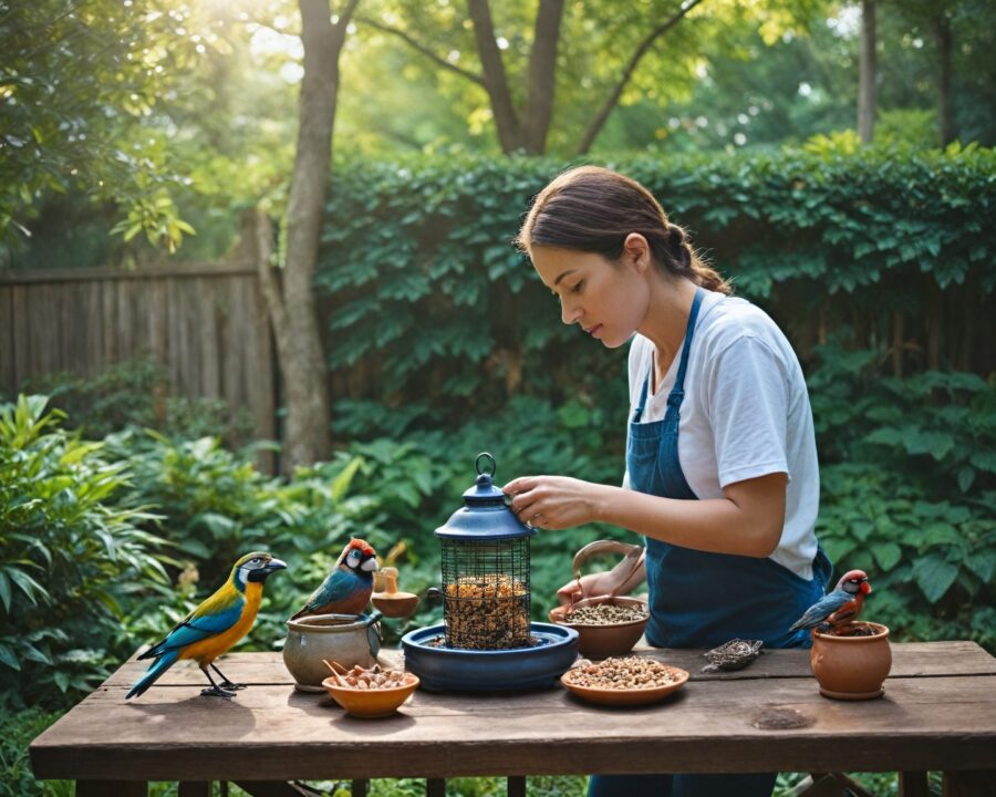 Como montar comedouros para atrair aves ao seu jardim