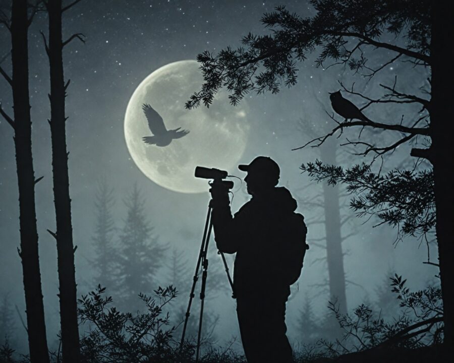 Técnicas para observar aves noturnas com sucesso