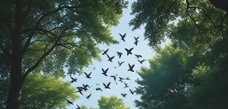 Como o comportamento de aves em grupo impacta o ecossistema