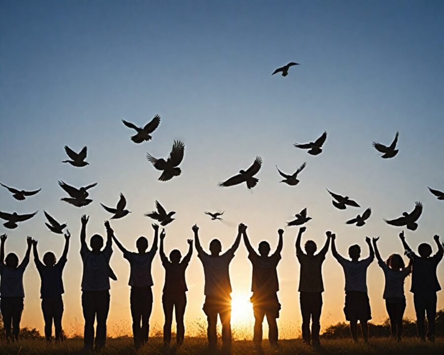 Aves como símbolos de liberdade em movimentos sociais